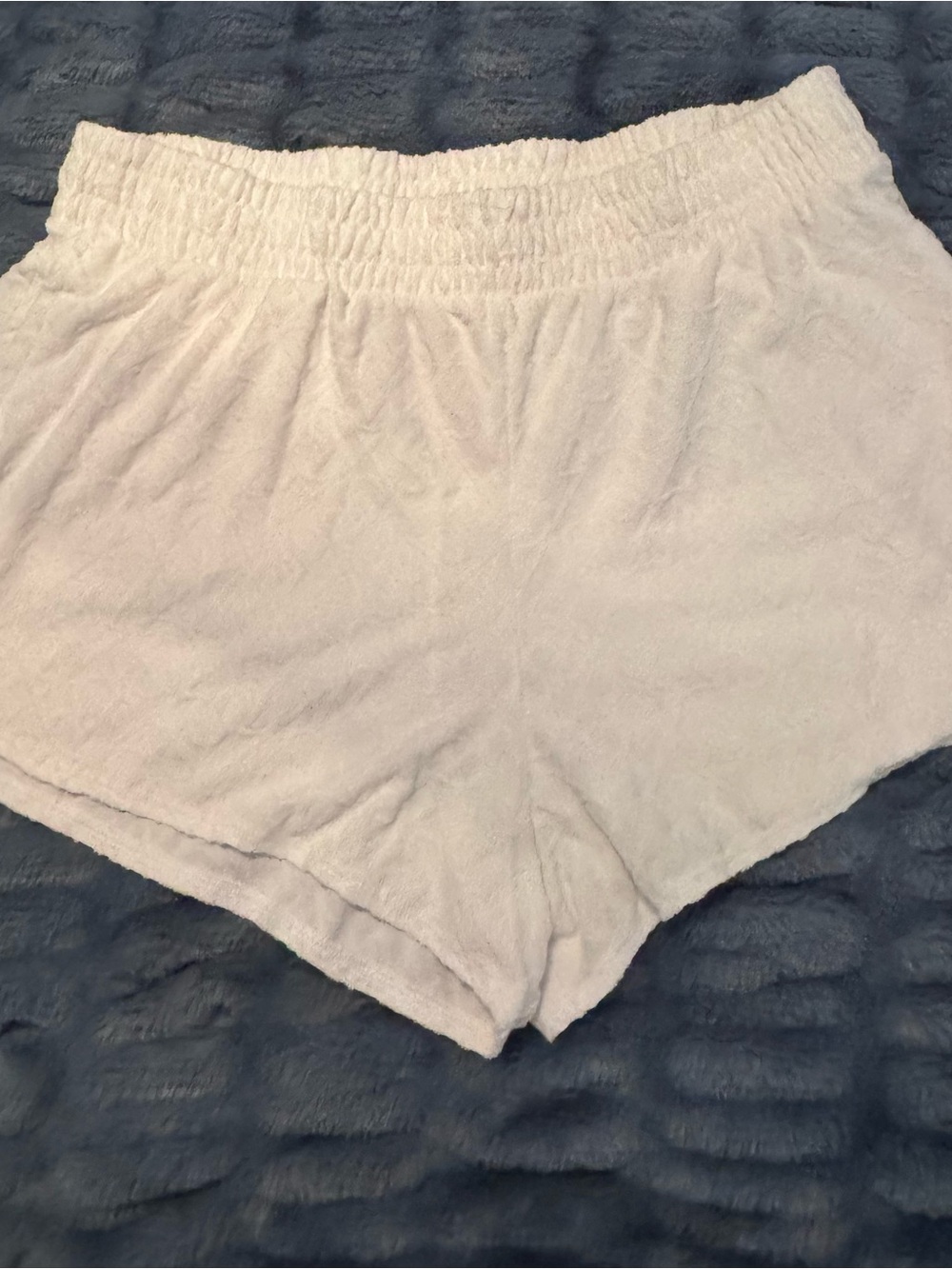 Victoria's Secret White Shorts With Raised  Terry Cloth VS Pattern